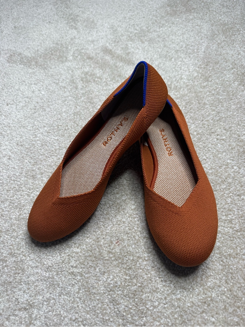 Rothy's The Flat Rust round toe Slip-On Flats 7.5
